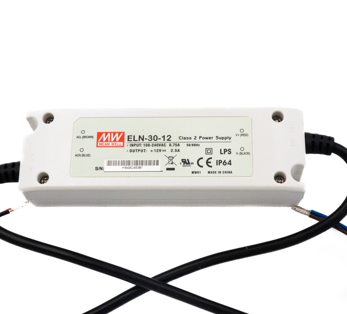 Mean Well ELN-30-12 LED Power Supplies 30W 12V 2.5A - PHOTO 1