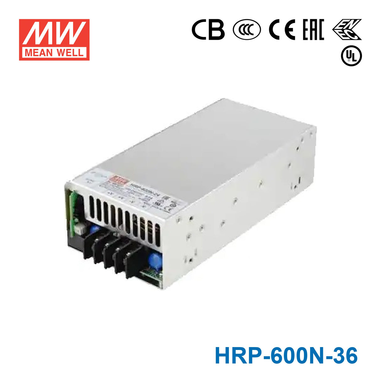 Mean Well HRP-600N-36 High Peak-Power Power Supply 600W 36V
