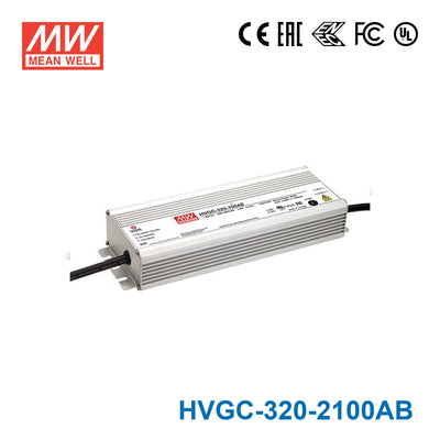 Mean Well HVGC-320-2100AB Power Supply 320W 2100mA - Adjustable and Dimmable