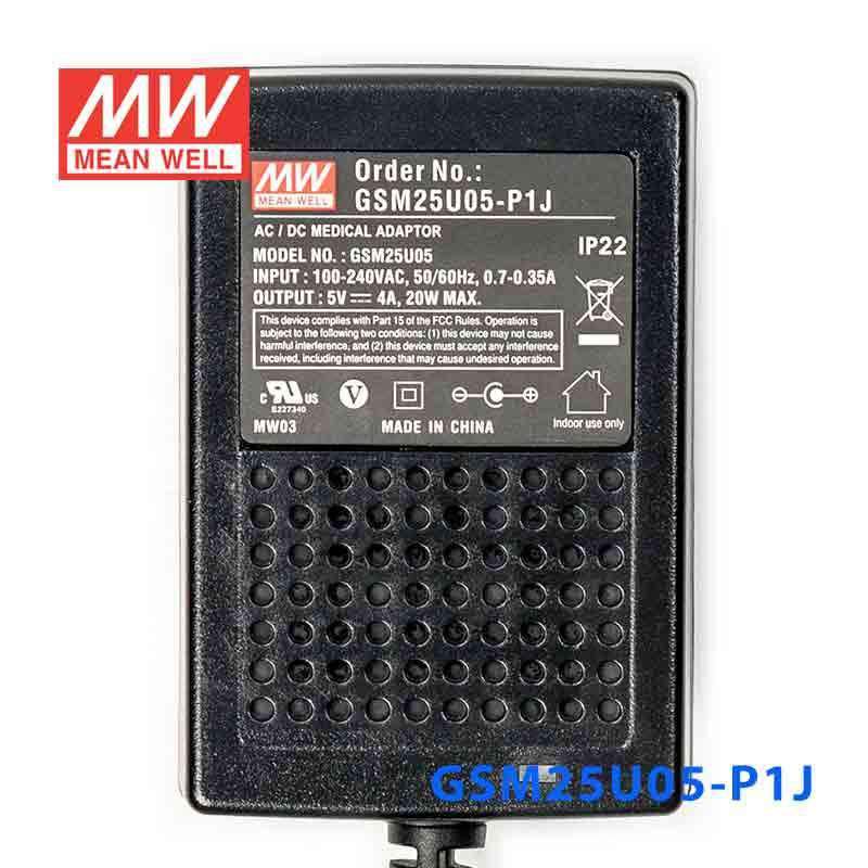 Mean Well GSM25U05-P1J Power Supply 20W 5V 4A - PHOTO 2