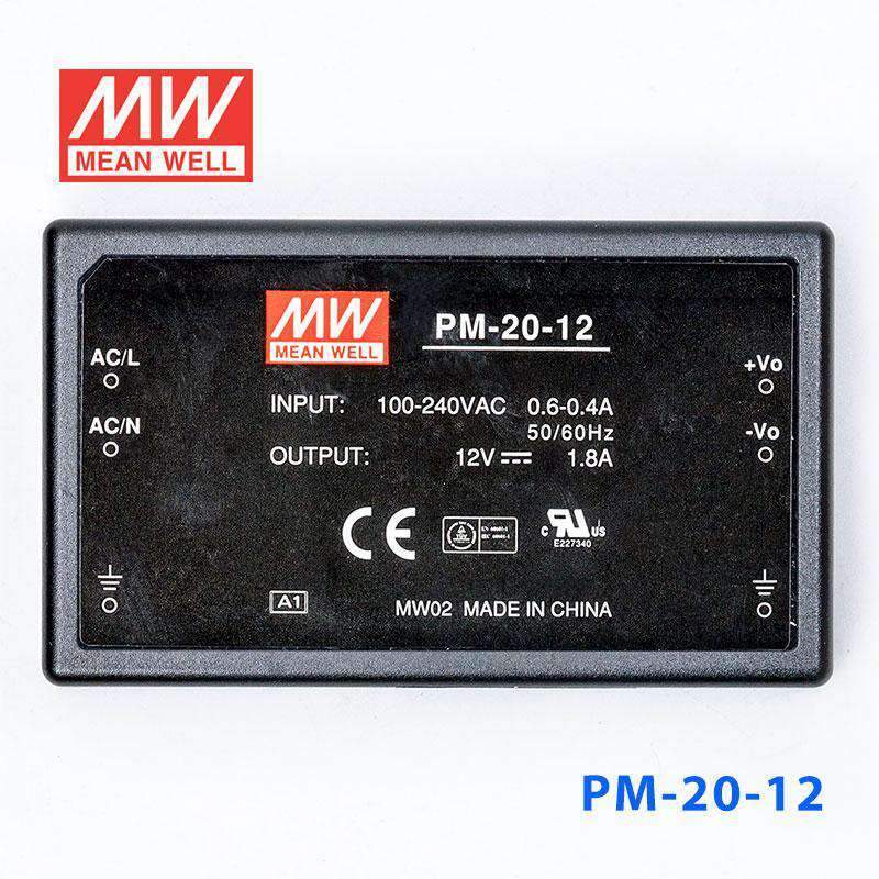 Mean Well PM-20-12 Power Supply 20W 12V 1.8A - PHOTO 2