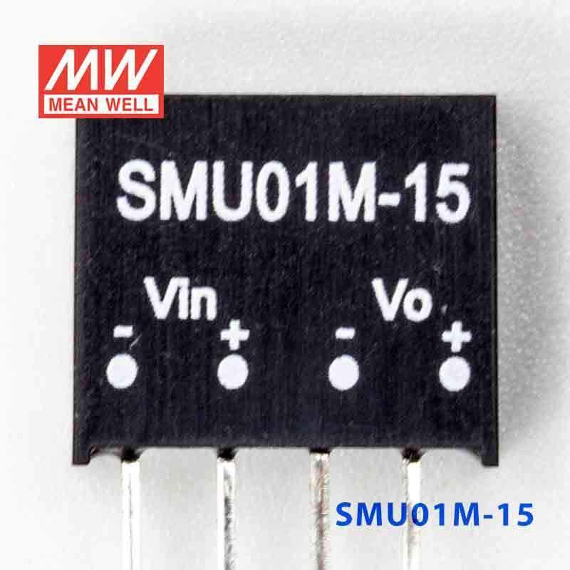 Mean Well SMU01M-15 DC-DC Converter - 1W - 10.8~13.2V in 15V out - PHOTO 2