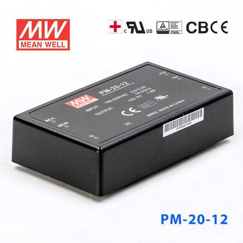 Mean Well PM-20-12 Power Supply 20W 12V 1.8A