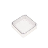 Boxco M-Series 7.09 x 7.09 x 2.36 Inches(180 x 180 x 60mm) Plastic Enclosure, IP67, IK08, ABS, Transparent Cover, Screw Type - PHOTO 1