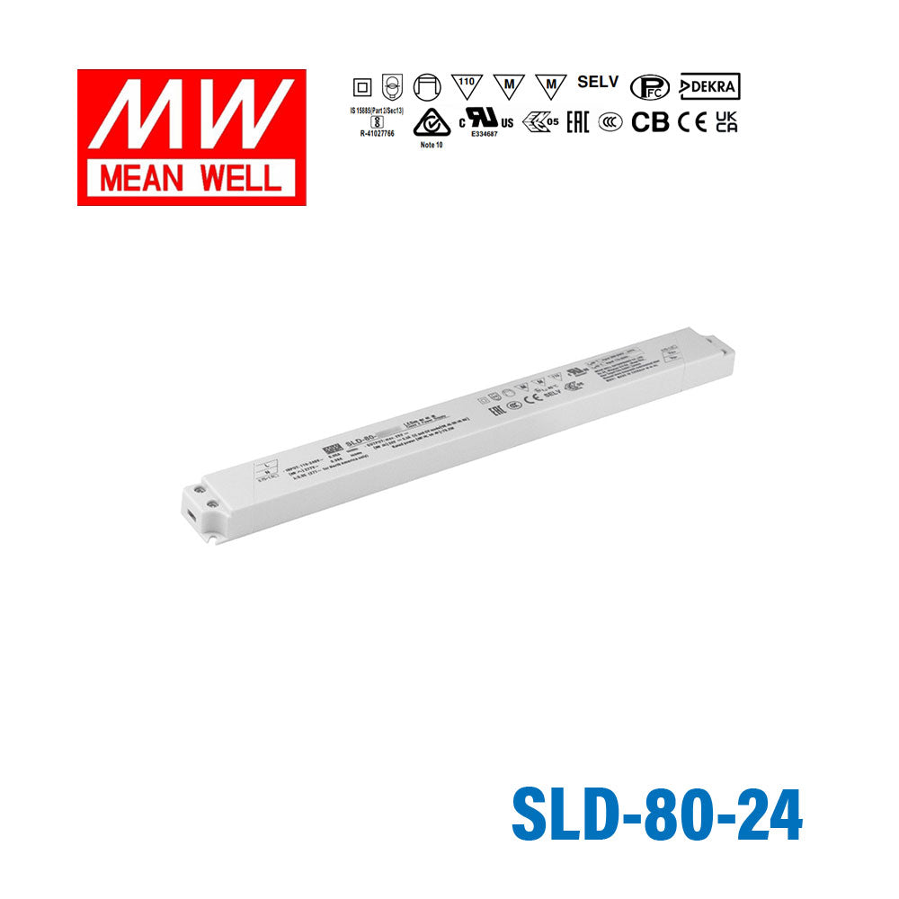 Mean Well SLD-80-24 Linear LED Driver 80W 24V 3300mA - Slim