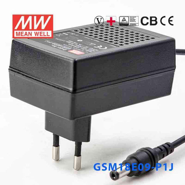 Mean Well GSM18E09-P1J Power Supply 18W 9V 2A