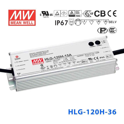 Mean Well HLG-120H-36 Power Supply 120W 36V 3.4A