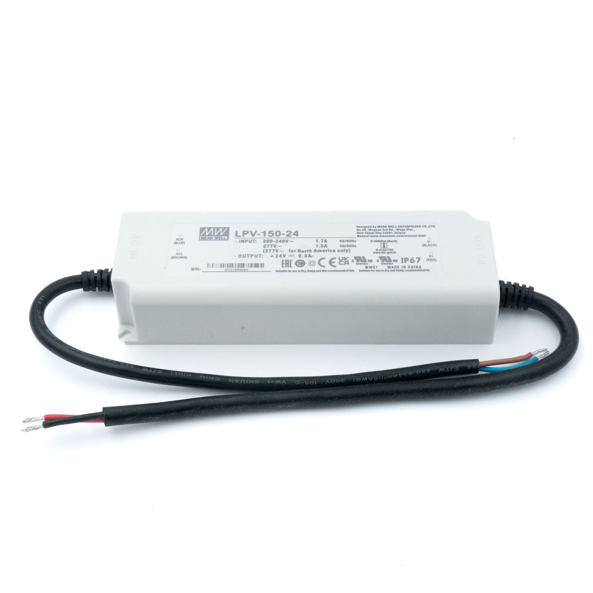 Mean Well LPV-150-24 AC-DC Single output LED Driver Constant Voltage 24Vdc 6.3A - PHOTO 1