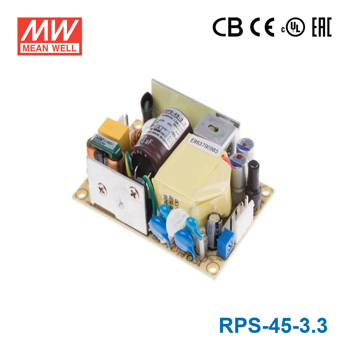 Mean Well RPS-45-3.3 Green Power Supply W 3.3V 8A - Medical Power Supply