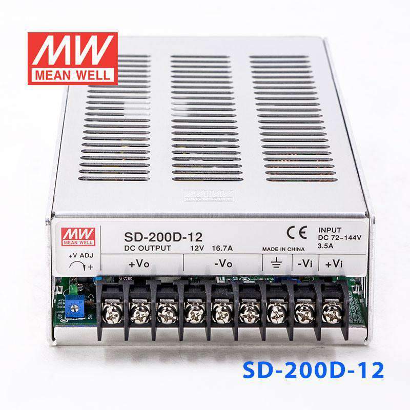 Mean Well SD-200D-12 DC-DC Converter - 200W - 72~144V in 12V out 40A - PHOTO 2
