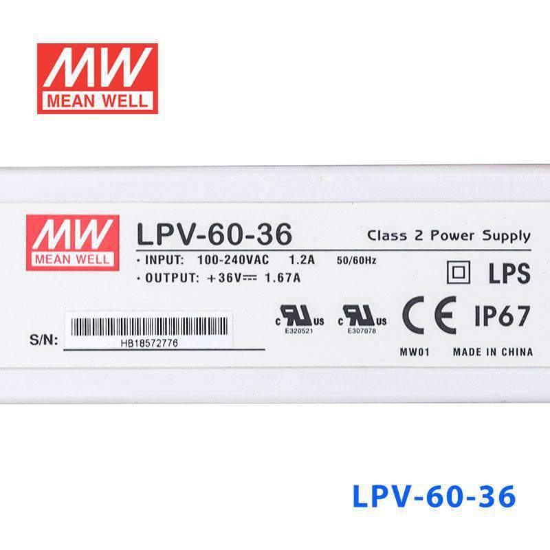 Mean Well LPV-60-36 Power Supply 60W 36V - PHOTO 3