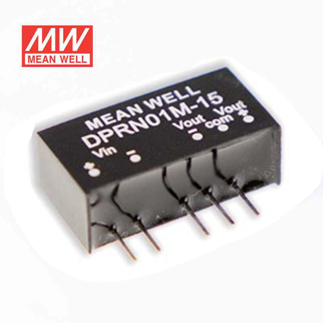 Mean Well DPRN01L-12 DC-DC Converter - 1W - 4.75~5.5V in ±12V out 42mA