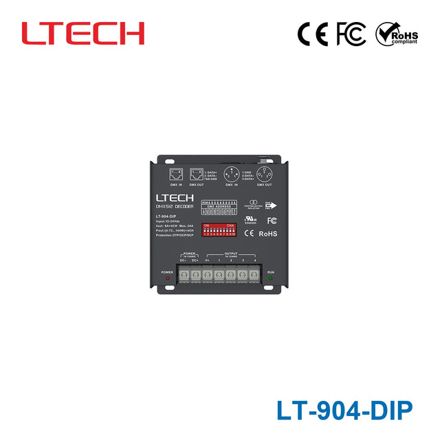 Ltech LT-904-DIP Constant Voltage Decoder - DMX/RDM