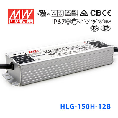 Mean Well HLG-150H-12AB Power Supply 150W 12V - Adjustable and Dimmable 12.5A