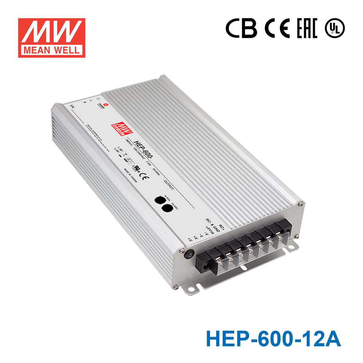 Mean Well HEP-600-12A Power Supply 480W 12V 40A