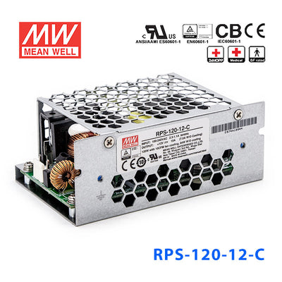 Mean Well RPS-120-12-C Green Power Supply W 12V 10A - Medical Power Supply