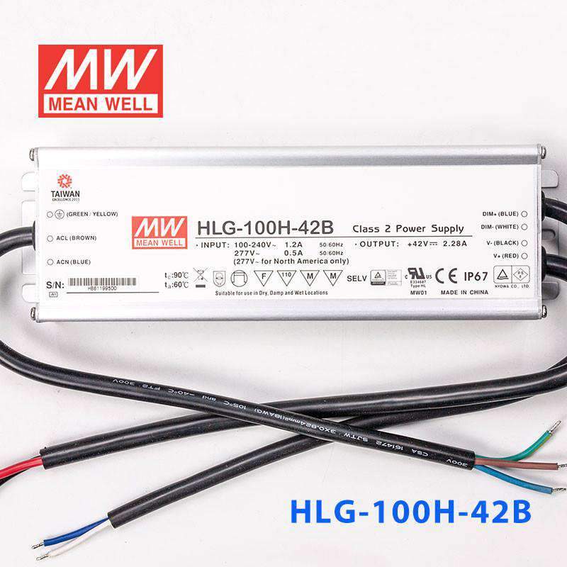 Mean Well HLG-100H-42B Power Supply 100W 42V - Dimmable 2.28A - PHOTO 2