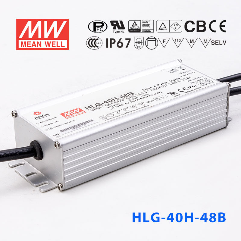 Mean Well HLG-40H-48AB Power Supply 40W 48V - Adjustable and Dimmable