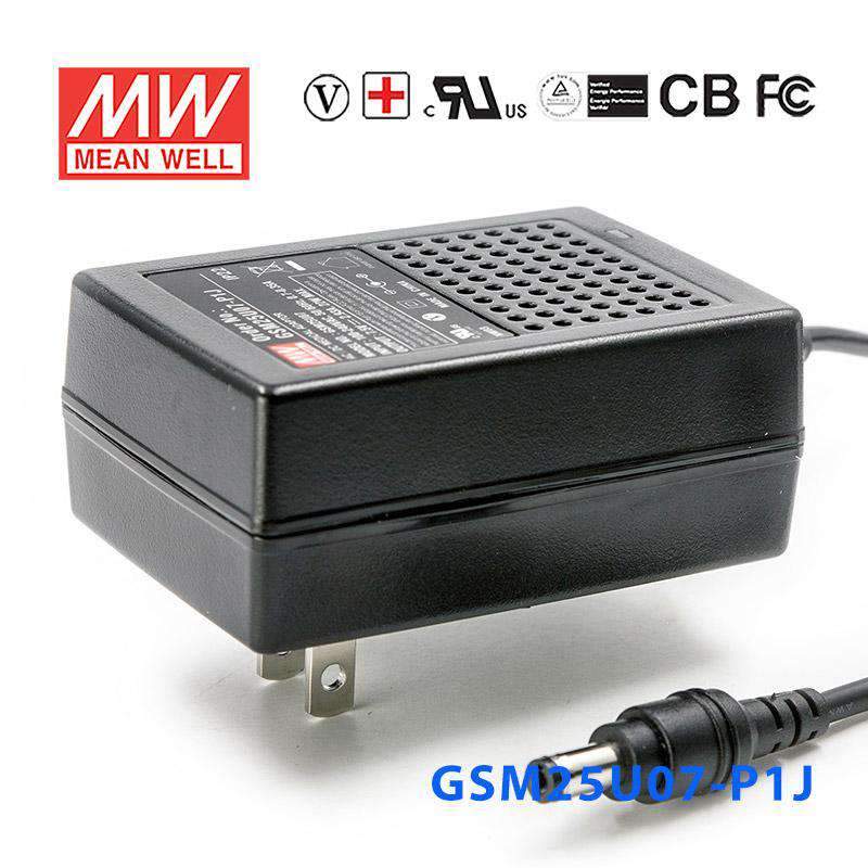 Mean Well GSM25U07-P1J Power Supply 22W 7.5V 2.93A