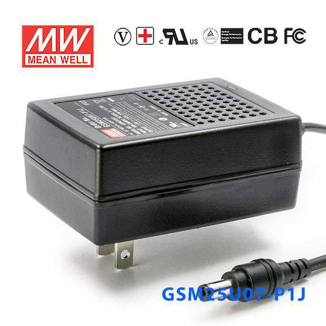 Mean Well GSM25U07-P1J Power Supply 22W 7.5V 2.93A