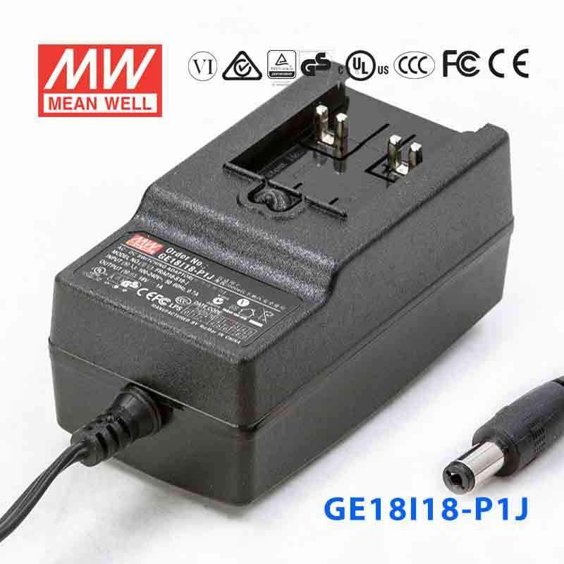Mean Well GE18I18-P1J Power Supply 18W 18V