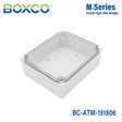 Boxco M-Series 5.91 x 7.09 x 2.36 Inches(150 x 180 x 60mm) Plastic Enclosure, IP67, IK08, ABS, Transparent Cover, Screw Type