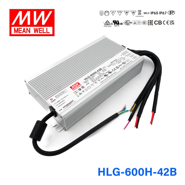 Mean Well HLG-600H-42B Power Supply 600W 42V- Dimmable