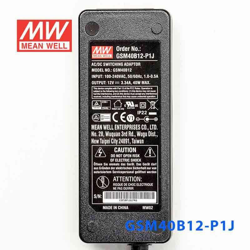 Mean Well GSM40B12-P1J Power Supply 40W 12V 3.34A - PHOTO 2