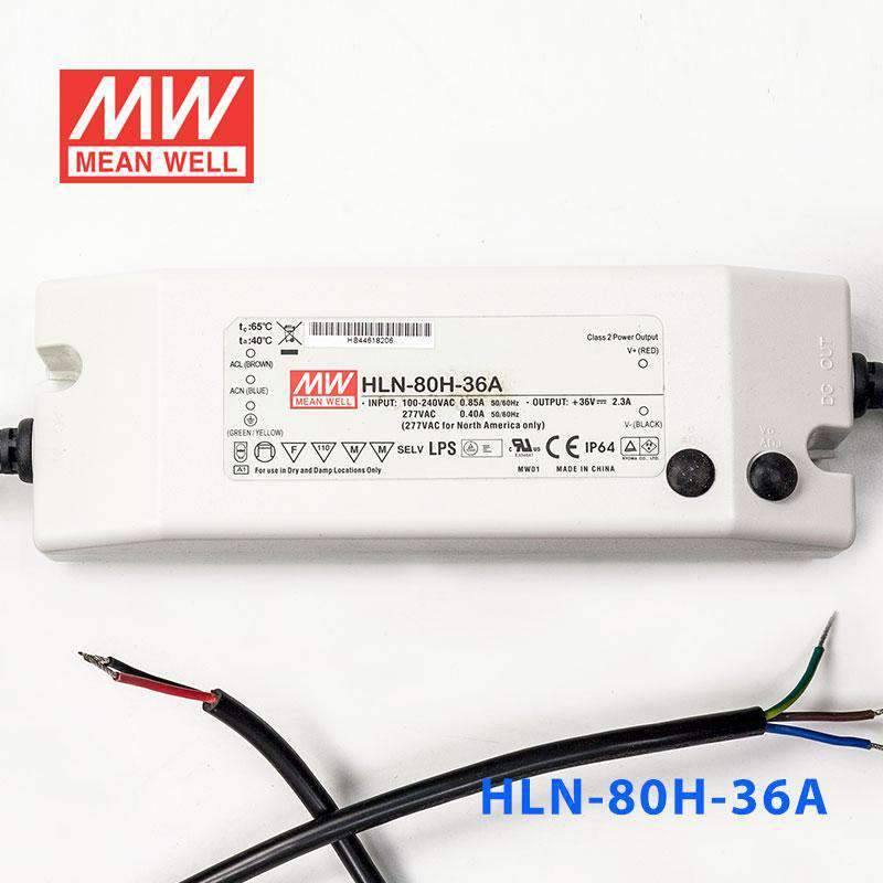 Mean Well HLN-80H-36A Power Supply 80W 36V - IP64, Adjustable 2.3A - PHOTO 2
