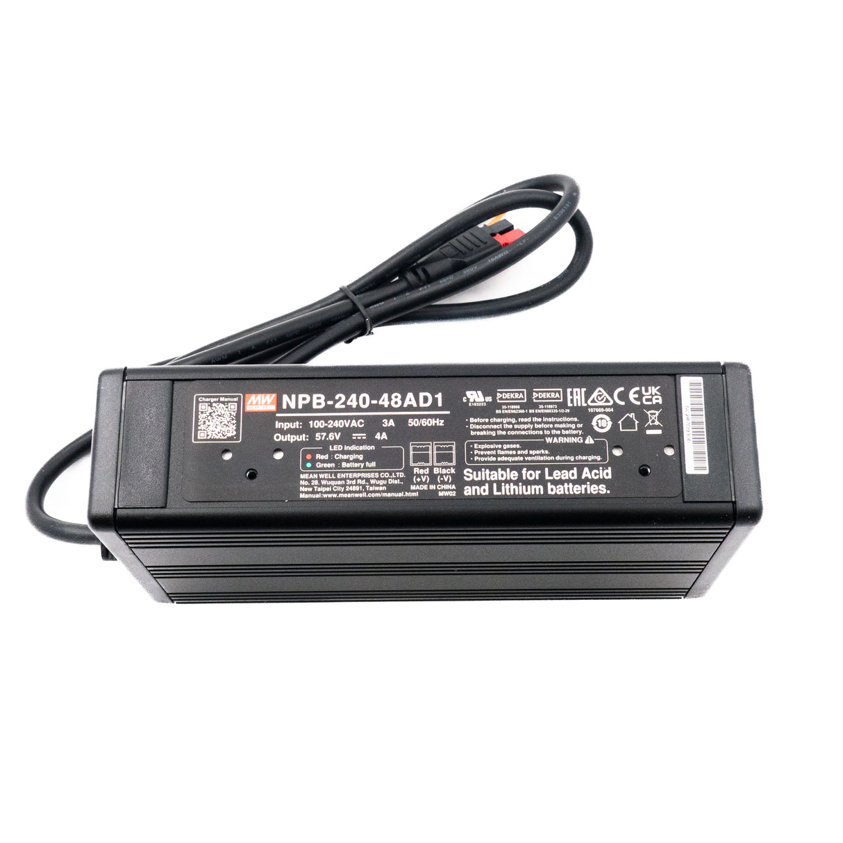Mean Well NPB-240-24AD1 Battery Charger 240W 24V Anderson Connector 8A - PHOTO 1