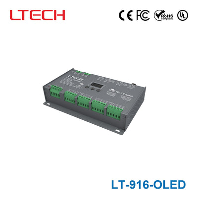 Ltech LT-916-OLED Constant Voltage Decoder - DMX/RDM