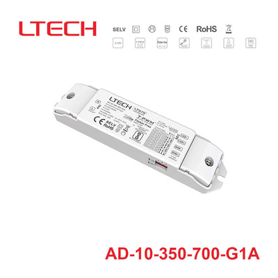 LTECH AD-10-350-700-G1A 10W 350~700mA CC 0/1-10V LED Driver  - Selectable Output
