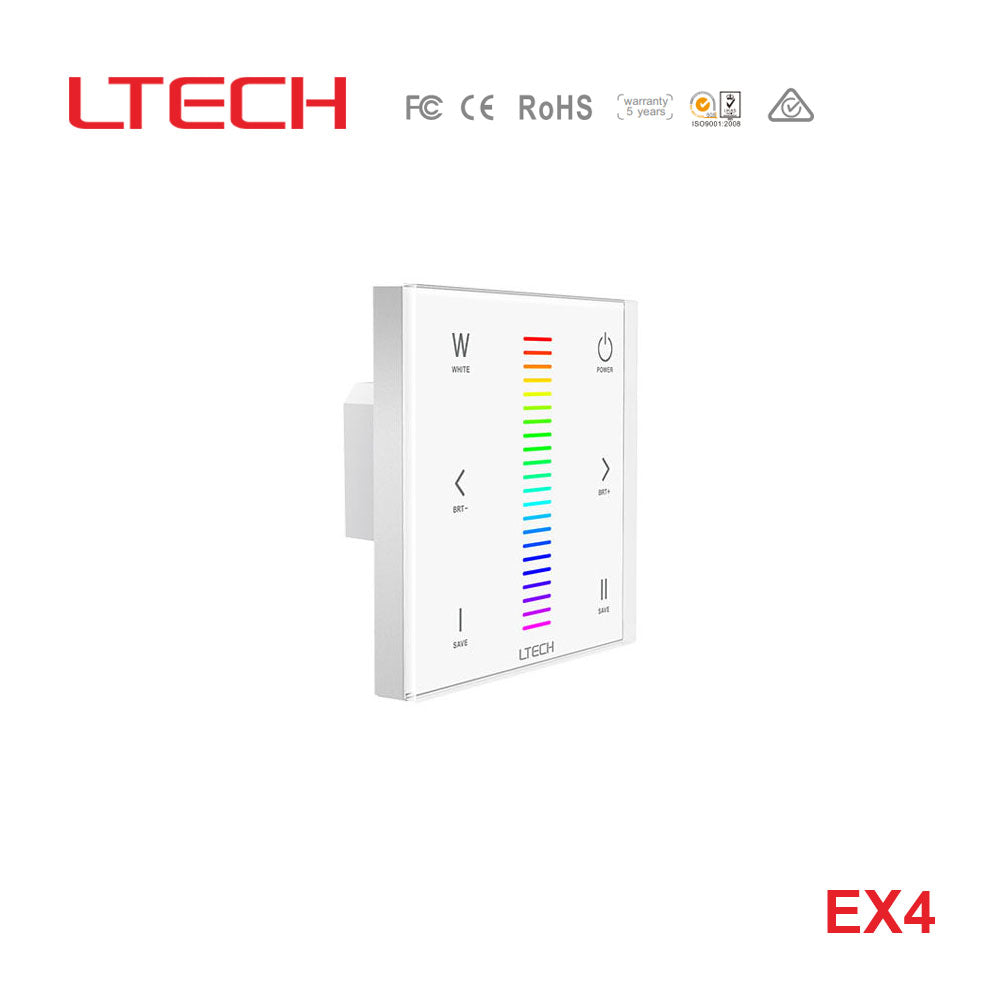 Ltech EX4 Wireless RF/DMX512 Single-zone Touch Panel - RGBW