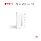 Ltech UX5 Wireless RF/DMX512 Multi-zone Touch Panel - Dimming