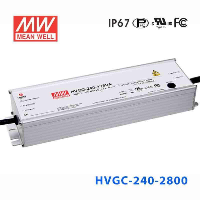 Mean Well HVGC-240-2800B Power Supply 240W 2800mA - Dimmable