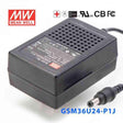 Mean Well GSM36U24-P1J Power Supply 36W 24V 1.5A