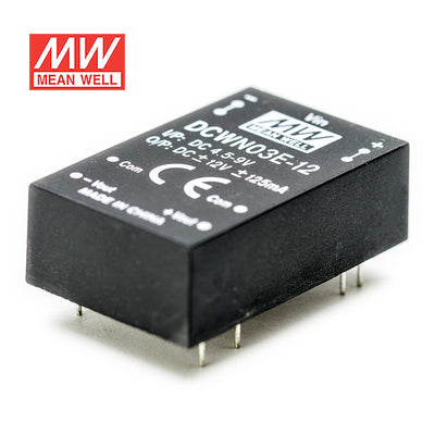 Mean Well DCWN03E-12 DC-DC Converter - 3W 4.5~9V DC in 12V out 250mA