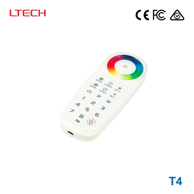 Ltech T4 Wireless RF Multi-zone Remote - RGBW