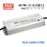 Mean Well HLG-320H-C700B Power Supply 299.6W 700mA - Dimmable