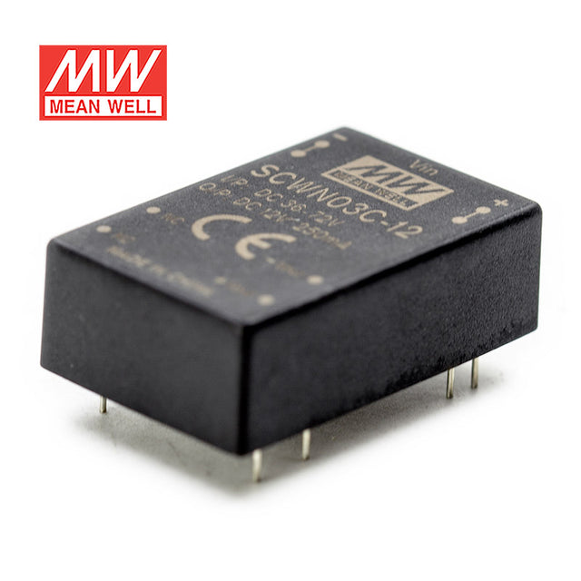Mean Well SCWN03C-12 DC-DC Converter - 3W 36~72V DC in 12V out 250mA
