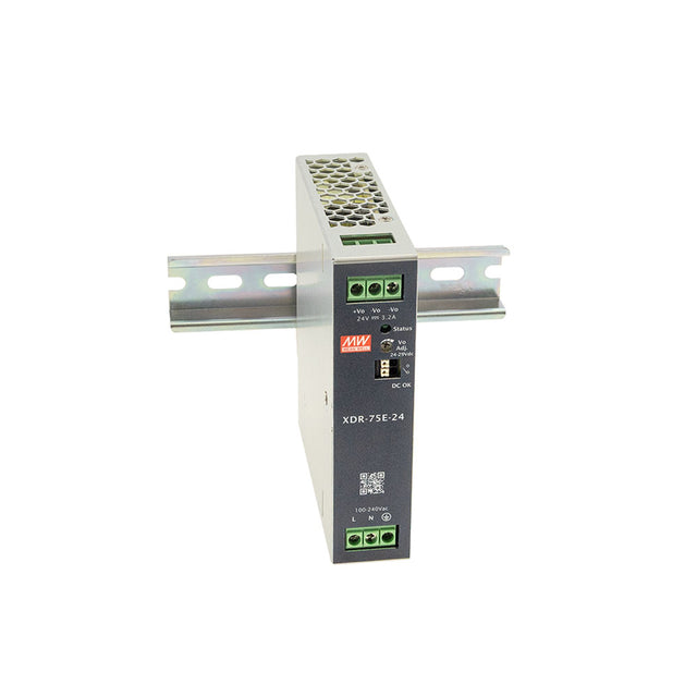 Mean Well XDR-75E-48 Economical Ultra Slim Din Rail Power Supply 76.8W 48V
