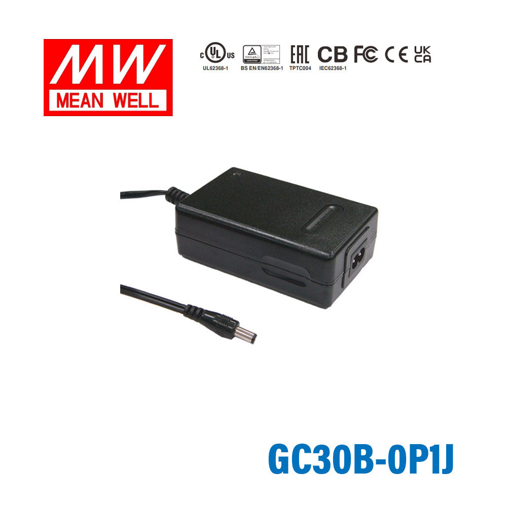 Mean Well GC30B-0P1J Portable Chargers 16.8W 4.2V 4A - Green Adaptor