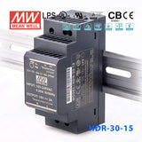 Mean Well HDR-30-15 Ultra Slim Step Shape Power Supply 30W 15V 2A - DIN Rail