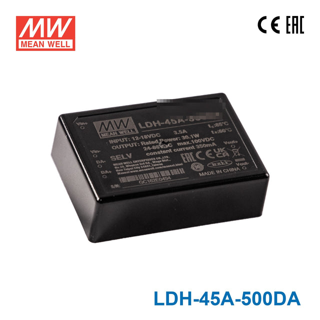 Mean Well LDH-45A-500DA DC/DC LED Driver CC 500mA - Step-up