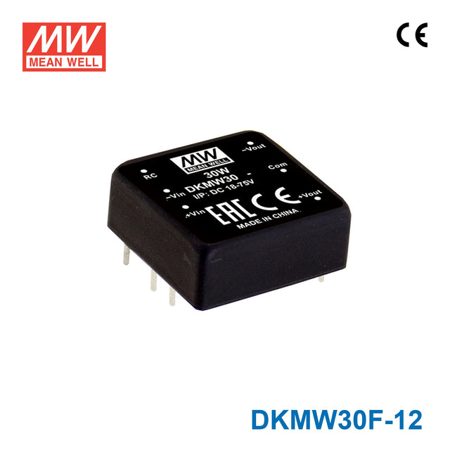 Mean Well DKMW30F-12 DC-DC Converter - 30W - 9~36V in ±12V out