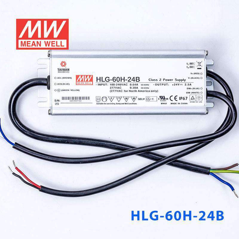Mean Well HLG-60H-24B Power Supply 60W 24V - Dimmable