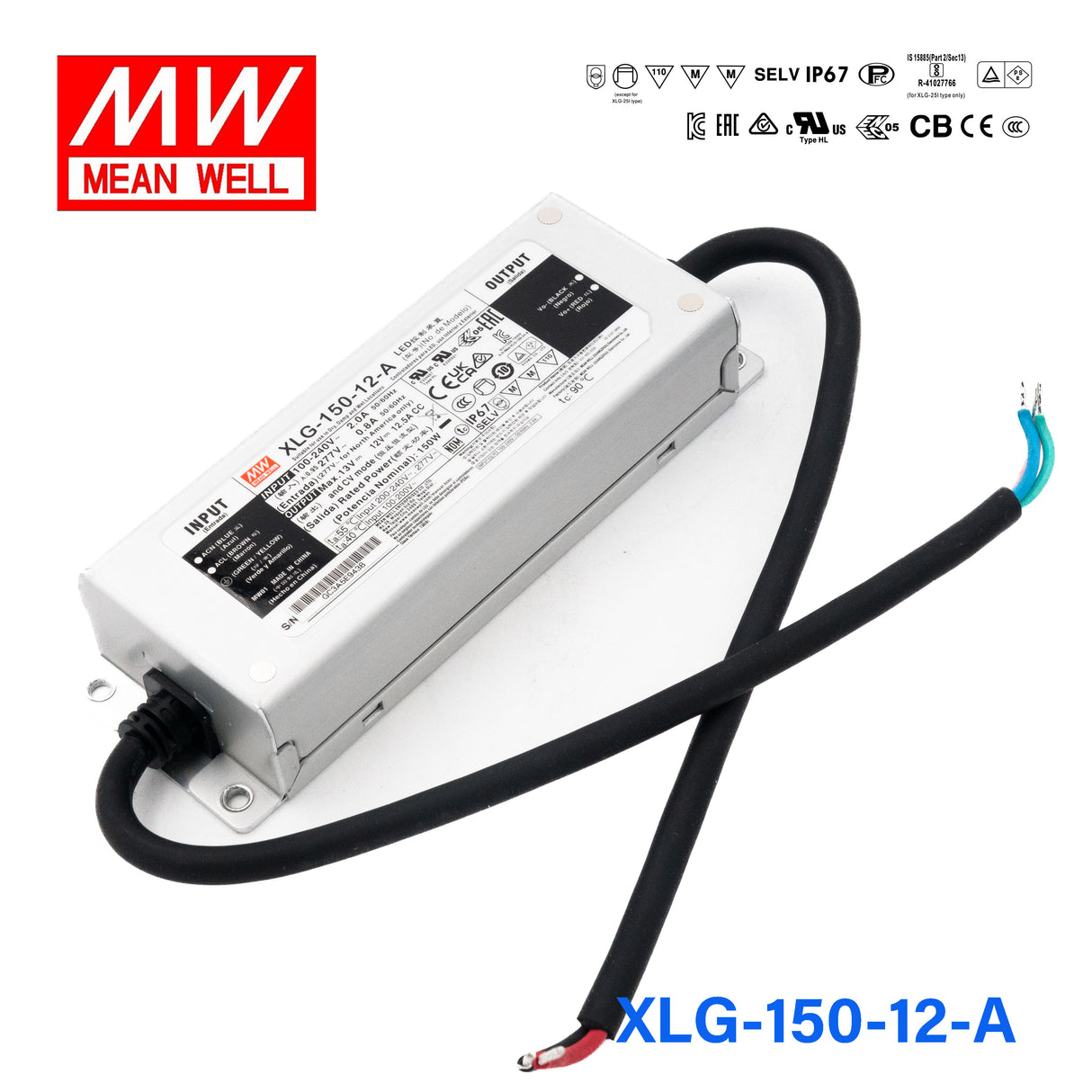 Mean Well XLG-150-12-A Power Supply 150W 12V - Adjustable