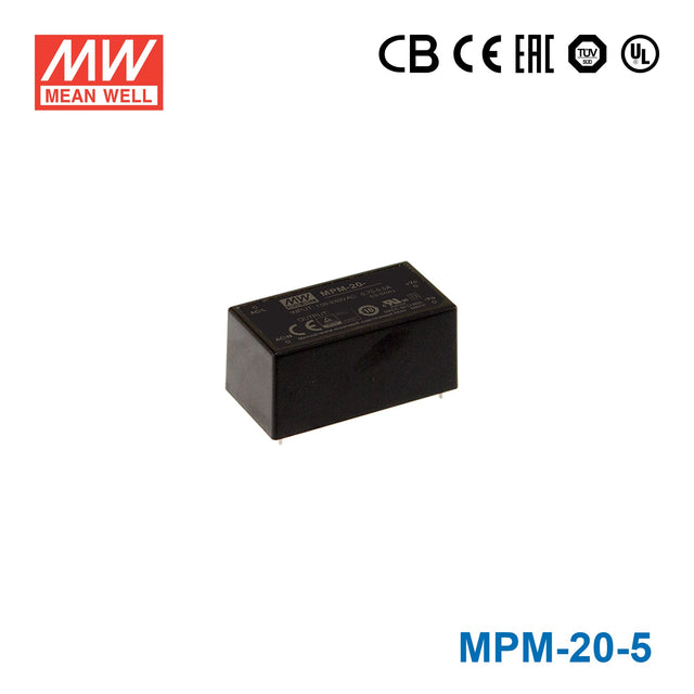 Mean Well MPM-20-5 Power Supply 20W 5V