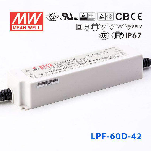 Mean Well LPF-60D-42 Power Supply 60W 42V - Dimmable