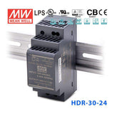 Mean Well HDR-30-24 Ultra Slim Step Shape Power Supply 30W 24V - DIN Rail